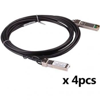 [4 Pack] 10Gtek 10Gb/s SFP+ Cable 1 Metro - 10GBASE-CU Conector Directo de Cable de Cobre, Cable Twinax, Pasivo, Compatible para Cisco, Ubiquiti, Netgear AXC761, D-Link, TP-Link, Zyxel, Qnap Nas, Open Switch, 4pcs