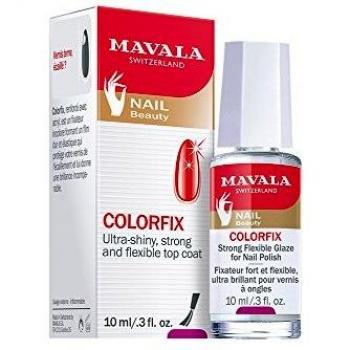 Mavala Colorfix Top Coat Esmalte de Uñas que Prolonga la Duración de la Manicura | Da Brillo - Refuerza - Elastiza, 10 ml
