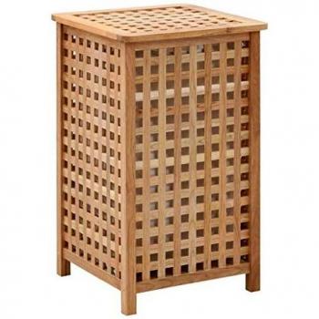Sonata Laundry Bin 39x39x65 cm Solid Walnut Wood