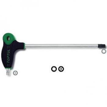 Llave de husillo TORX TOPTUL T27 L Griff mango en L con piezas insertables de llave de cubo BAED1218