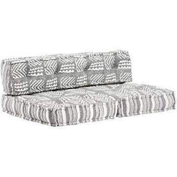 SengentoStyle Palletbankkussen stof patchwork grijs