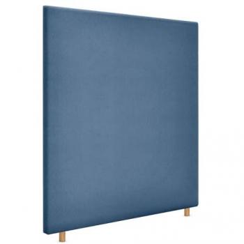 Cabecero Tapizado Aqualine Liso en Tela Azul Hasta el Suelo 105x120cm