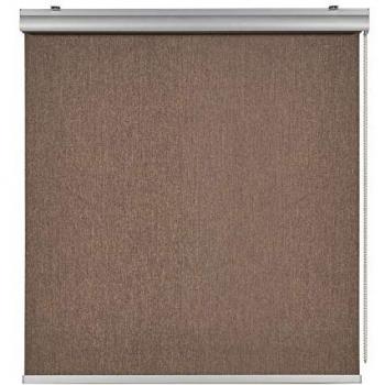 Estor Enrollable Opaco Blackout Premium Marrón 120 x 250 cm con Acabados de Aluminio y Galería