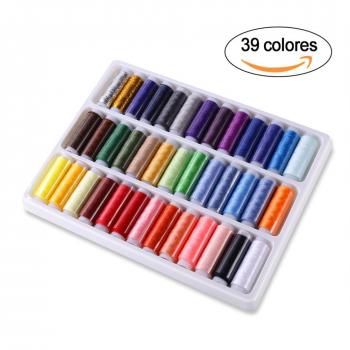 GHB 39 Hilos de Coser Hilos de Bordar de Poliéster para Costura 39 Colores