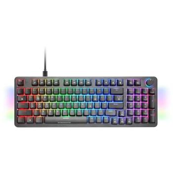 Teclado Mecánico Gaming Mars Gaming MKPRO, Completo RGB Chroma, Switches Hot-Swap, Antighosting, Rueda de Control, Software Avanzado, Multiplataforma, Switch Silent, Idioma Español