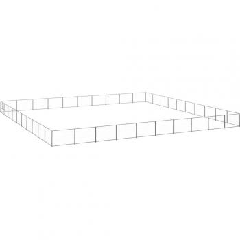vidaXL Dog Kennel Silver 100 m² Steel