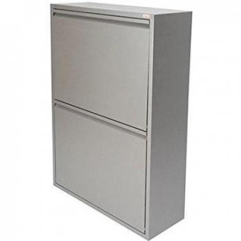 Plasticos Jobgar SL 77013 Armario Metálico Reciclaje 4 Cajones, Gris, 92 x 60 x 25 Cm