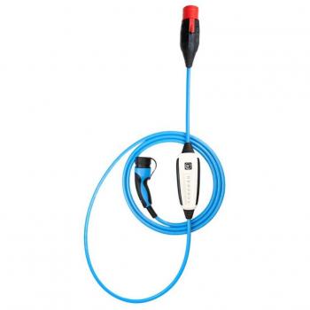 Cargador de batería NRGkick 12501001 para vehículos, color Negro y Azul, con conector de 32 A de 5 Polos, potencia de carga de hasta 22 kW, sin instalación, incluye caja de pared