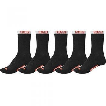 Globe Goodstock Crew Sock 5 Pack Calcetines, Unisex niños, Black, 7-11