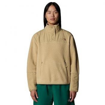 Forro polar The North Face Cragmont mujer beige claro, 1/4 Zip, talla S