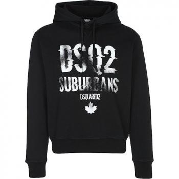 Dsquared2 Men's Suburbans Cool Fit Sweatshirt in Nero | Size XL | S74GU0757D25004