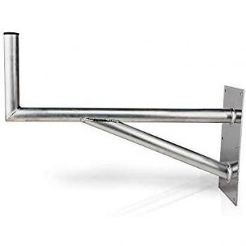 NEDIS Soporte de Pared para Antena Parabólica Soporte de Pared para Antena Parabólica | Distancia a la Pared: 800 mm | Diámetro de Abrazadera: 50 mm | Aluminio | Plata Plata 800 mm