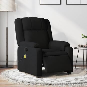 Sillón reclinable de masaje eléctrico en tela, disponible en gris claro, gris oscuro y negro, ideal para dormitorio y descanso