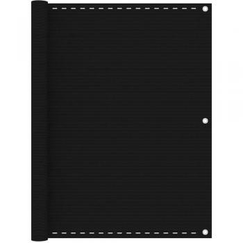 Toldo para balcón HDPE negro 120x500 cm