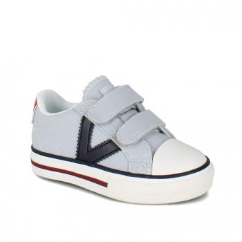Zapatillas de lona para niño Marca Victoria Modelo 1065163n con logotipo en contraste y tiras adherentes