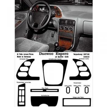 PreWoodec cabina decorativo para Daewoo Espero kles 03.95 hasta 01.98 