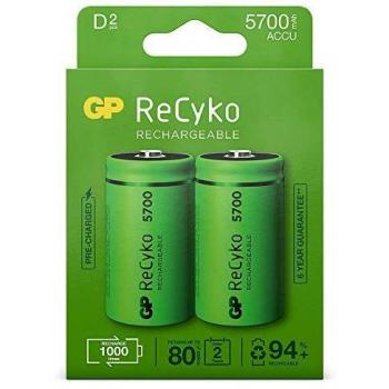 Pilas Recargables GP Batteries RECYKO 570DHCB-2WB2/D - Larga Duración