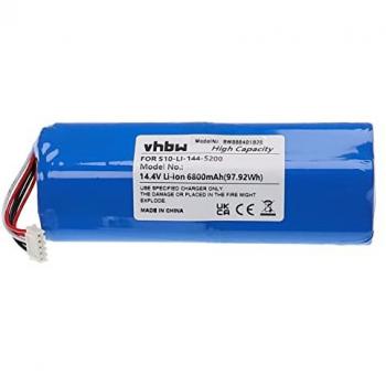 Batería de Reemplazo Vhbw para Aspiradora Ecovacs S10-Li-144-6800, S10-Li-144-5200, 201-1913-4200, 201-1913