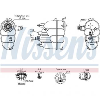 Depósito de expansión NISSENS 996323 para refrigerante