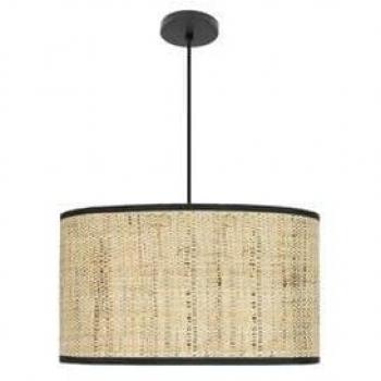 Colgante Moda 3xe27 Negro/cañizo Oscuro Regx50x50 C/difusor