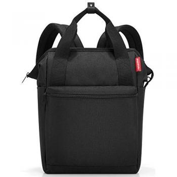 reisenthel allrounder R - Mochila y bolso en uno, con solapa para carritos de viaje, en negro