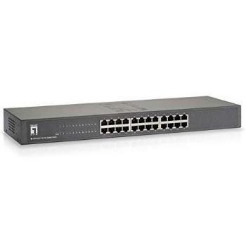 LevelOne GSW-2457 - Switch con 24 Puertos Gigabit, Negro
