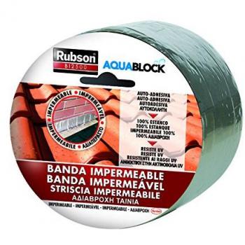 Rubson Bl 2500, banda impermeable, a prueba de agua, color aluminio 5 mx 10 cm