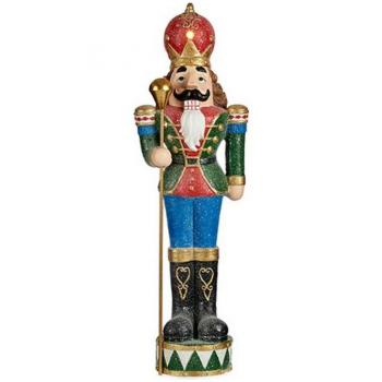 Figura Decorativa Verde Cascanueces con Luz LED