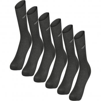 Ungaro - Pack de seis pares de calcetines altos en color gris oscuro para hombres y mujeres.
