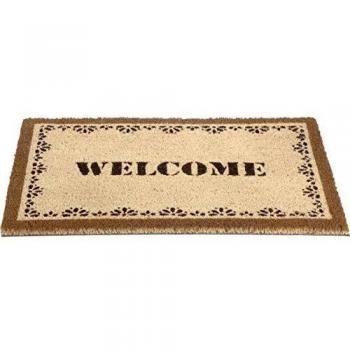 Koopman - Felpudo diseño Welcome Claro