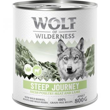 Wolf of Wilderness Expedition Adult 6 x 800 g - Steep Journey - Aves con cordero
