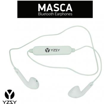 Auriculares botón Bluetooth YZSY - Masca . Cascos inalámbricos, con micrófono y función manos libres  - Blanco