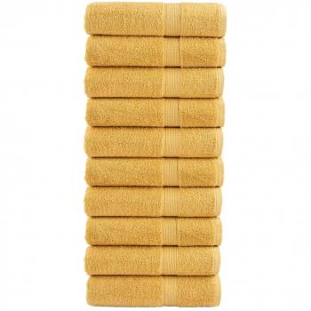 Toallas de ducha 10 uds 100% algodón 70x140 cm 600 gsm Color Dorado, Antracita, Blanco y más