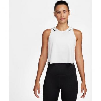 Camiseta de mujer AeroSwift Nike Dri-FIT ADV corta de tirantes para running - Blanco (L - EU 44-46)