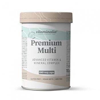 Multivitamínico Premium Vegano Sin Hierro ni Yodo - 180 Cápsulas Vegetales Eco-Friendly