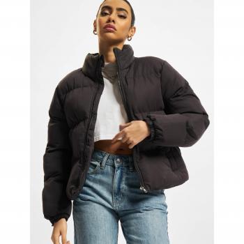 Ladies Black Short Peached Puffer Jacket 3XL