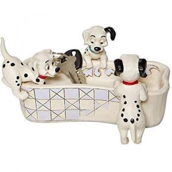 Figura Disney Traditions 101 Dálmatas Plato de Cachorros en Hueso