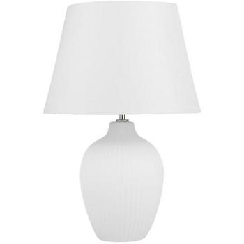 Lámpara de mesa de cerámica blanco crema 52 cm con pantalla de lino retro para sala de estar y dormitorio Fergus