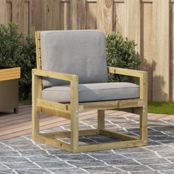Silla de jardín de madera de pino impregnada 57,5x63x76 cm marrón