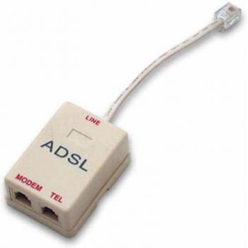 Conmutador Telefónico ADSL 2 Salidas Plug 6/2 Color Marfil