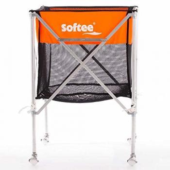 Carro Portabalones Aluminio Redunica con cesta plegable de aluminio y red, color naranja, talla única