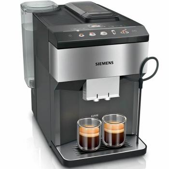 Cafetera Superautomática Siemens EQ500 TP516RX3 - Clásica Conectada, Acero Inoxidable, Negro, 1.9L, 15 Bares con Molinillo Cerámico