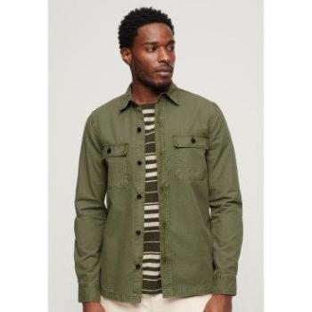 Camisa Superdry Militar Manga Larga Verde Oliva