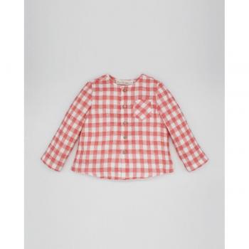 Camisa de bebé niño Fina Ejerique en cuadro vichy coral.