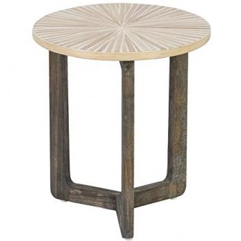 Mesa auxiliar Beige Bambú 40 x 40 x 45 cm Madera MDF