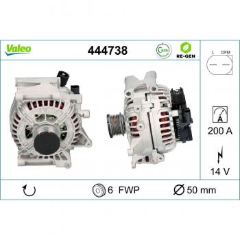 Alternador VALEO 444738 para Mercedes E-Klasse y S-Klasse