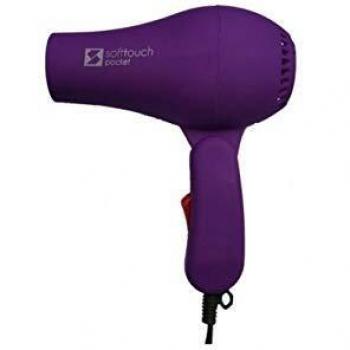 Perfect Beauty Soft Touch Pocket 800W - Secador mini de viaje, malva
