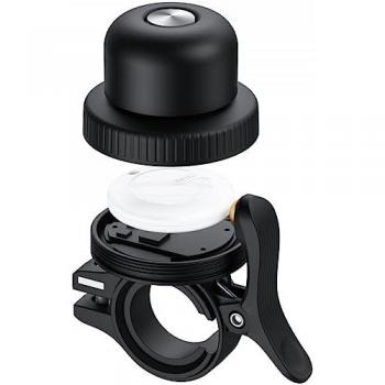 Timbre para Bicicleta Mibell con Etiqueta Antipérdida, Certificado por Apple, Color Negro