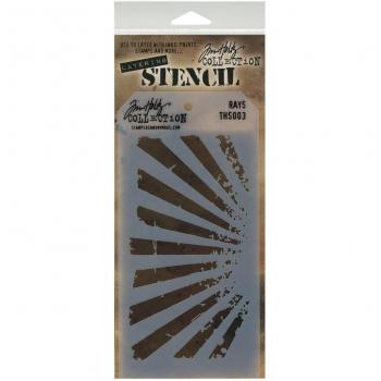 Stampers Anonymous Tim Holtz a strati Stencil 4,125X8.5-raggi