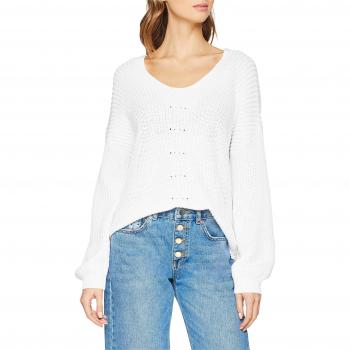 Only Onlhilde L/s V-Neck Pullover CC Knt, suéter para Mujer, Blanco Cloud Dancer, 40